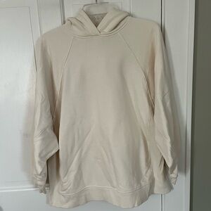 Zara Off White Oversized Hoodie Dolman Sleeves Size Small
